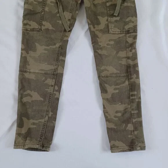 AEO American Eagle Jeggings Jeans Cargo Super Highrise Hi-Rise Crop Camo Size 4 - Picture 4 of 12